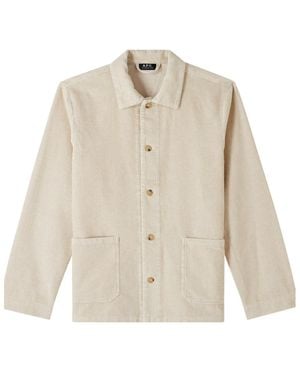 A.P.C. Long-Sleeved Casual Jacket - Natural