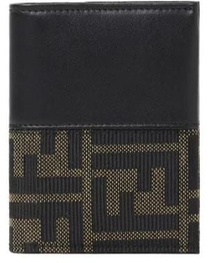 Fendi Ff Jacquard Card Holder - Black