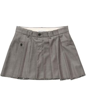 Acne Studios Pleated Mini Skirt - Gray