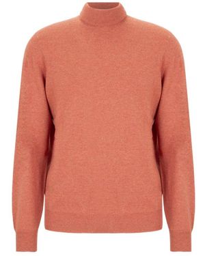 Brunello Cucinelli High-Neck Long-Sleeved Knitwear - Orange