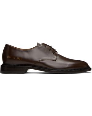 Common Projects Polished Leather Derbys - Brown