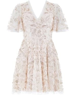 Needle & Thread V Dress Dress - White