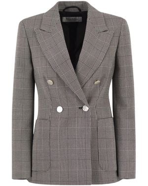 Max Mara Lapel Long-Sleeved Suit Jacket - Grey