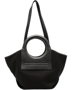 Hereu Small Cala Leather Tote Bag - Black