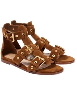 Gianvito Rossi Suede Sandals - Brown