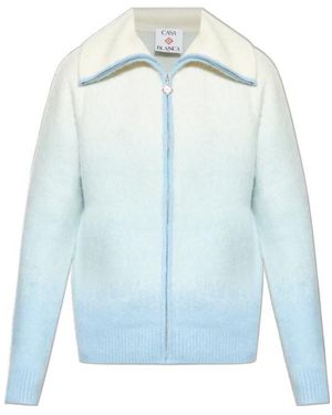CASABLANCA Gradient Effect Knit Jumper - Blue