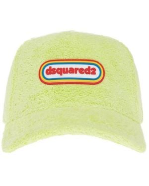 DSquared² Logo Embroidered Terry-Cloth Baseball Cap - Green