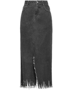 Marni Solid-Color Denim Pencil Skirt - Grey
