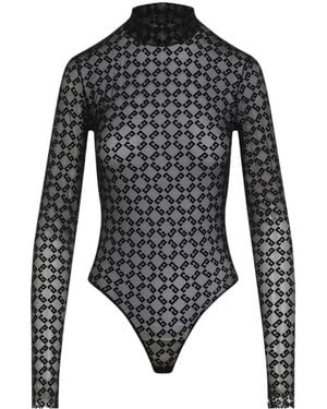 Givenchy 4G Motif Long-Sleeved Bodysuit - Black