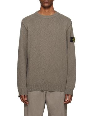 Stone Island Textured Knitted Jumper - Grey