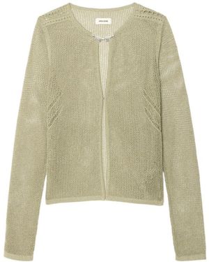Zadig & Voltaire Saya Open-Knit Cardigan - Green