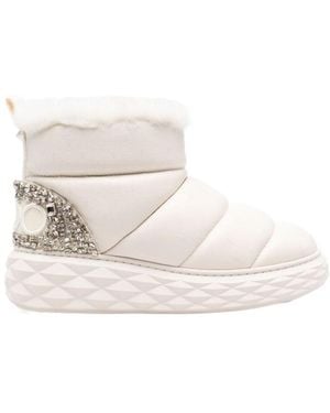 Jimmy Choo Round Head Snow Boots - White