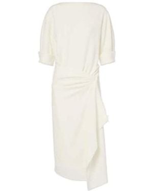 Proenza Schouler Maisie Gathered Crêpe Midi Dress - White