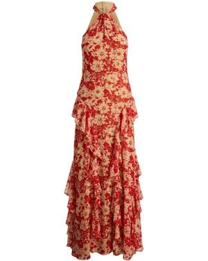 Ralph Lauren Off-The-Shoulder Long Dress - Red