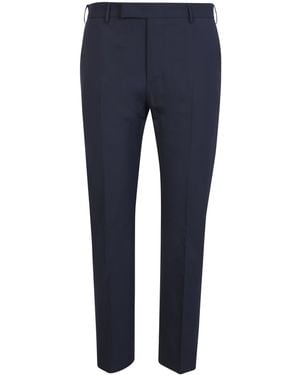 Pt Pantaloni Pantaloni Torino Wool Blend Slacks - Blue