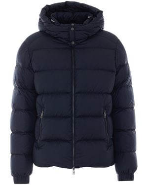 Add Long-Sleeved Down Jacket - Blue