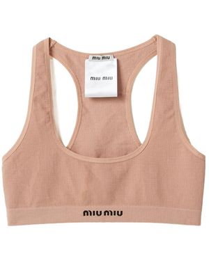 Miu Miu Seamless Racerback Top - Pink