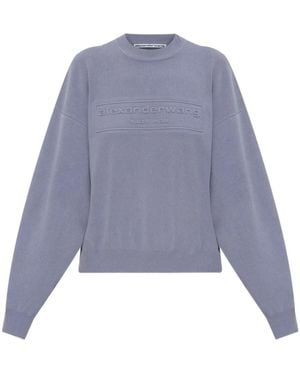 Alexander Wang Logo-Embossed Sweater - Blue