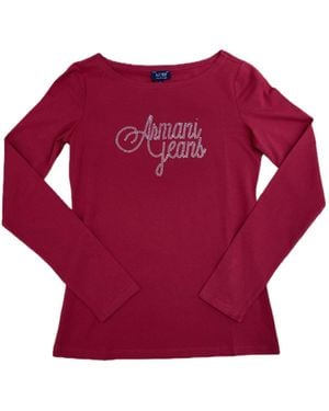 Armani Jeans Long-Sleeved T-Shirt - Red