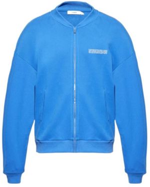 PANGAIA Zip-Front Bomber Jacket - Blue