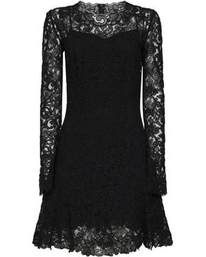 Ermanno Scervino Lace Flared Mini Dress - Black