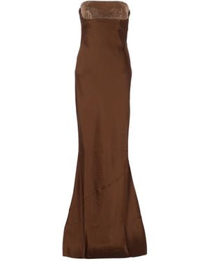 retroféte Retrofete Embellished Strapless Dress - Brown
