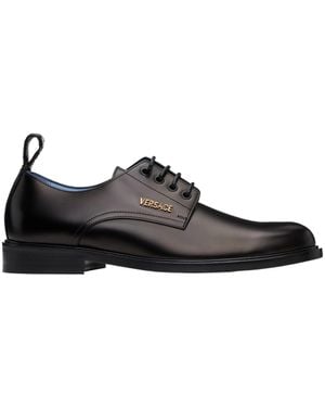 Versace Lace-Up Derby Shoes - Black
