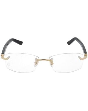 Cartier Rimless Rectangular Frame Glasses - Natural