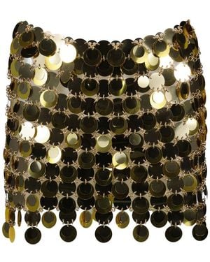Rabanne Sparkle Discs Embellished Skirt - Green
