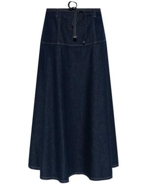 Samsøe & Samsøe Tie-Waist Skirt - Blue