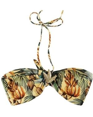 FARM Rio Patterned Bikini Top - Metallic
