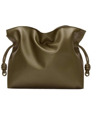 Loewe Large Flamenco Clutch - Green