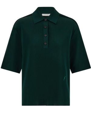 Ferragamo Knitted Polo Shirt - Green