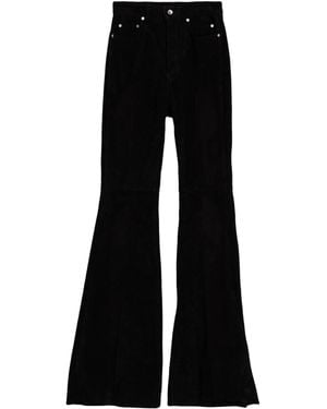 Rick Owens Leather Trousers - Black