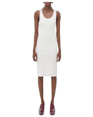 Bottega Veneta Sleeveless Scoop-Neck Dress - White
