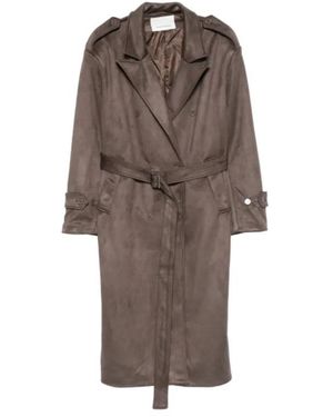 Frankie Shop Pembroke Belted Double-Breasted Trench Coat - Brown