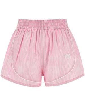 Alexander Wang T By Piping Track Shorts - Pink
