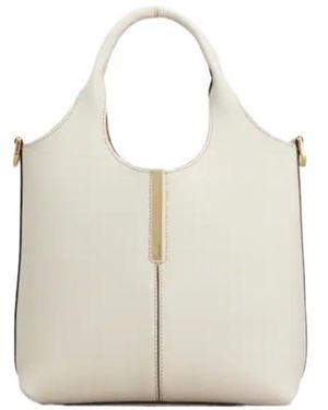 Tod's Mini Leather Tote Shopping Bag - White