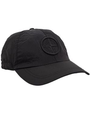 Stone Island Nylon Baseball Cap - Black