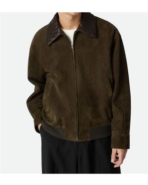 Bottega Veneta Suede Leather Blouson - Green