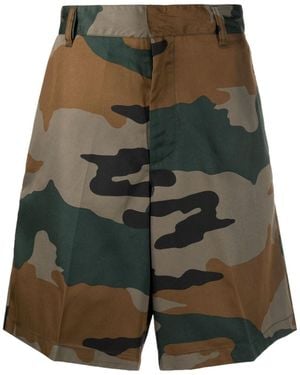 DIESEL P-Berti-Camu Camouflage Printed Twill Shorts - Green