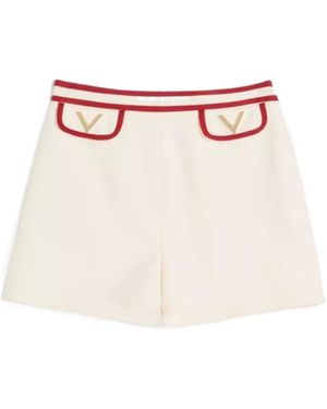 Valentino Crepe Couture Shorts - White