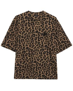 Anine Bing Leopard Avi T-Shirt - Brown