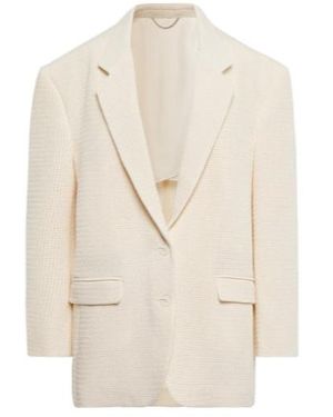 Magda Butrym Single-Breasted Cotton-Blend Blazer - White