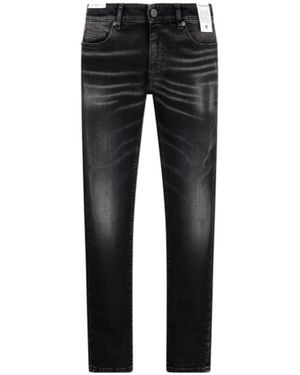 Pt Pantaloni Denim Trousers With Belt Loops - Black