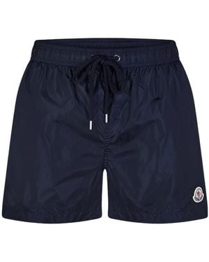 Moncler Logo Swim Trunks - Blue