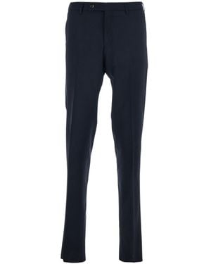 Pt Pantaloni Pt Torino Pleated Straight-Leg Trousers - Blue