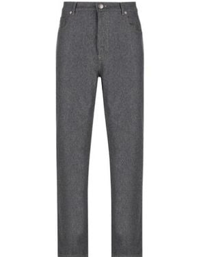 Brunello Cucinelli Logo Patch Straight-Leg Jeans - Blue