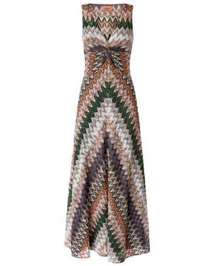 Missoni Tie Sleeveless Gown - Natural