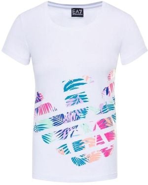 Emporio Armani Logo Print T-Shirt - White